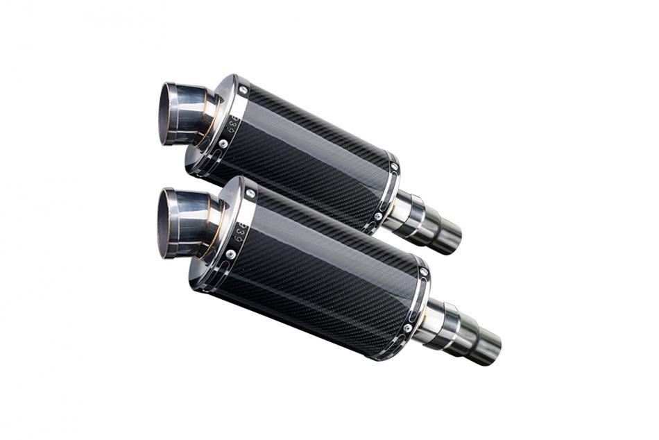 TRIUMPH SPEED TRIPLE 1050 05-10 225mm OVAL CARBON SILENCER EXHAUST KIT