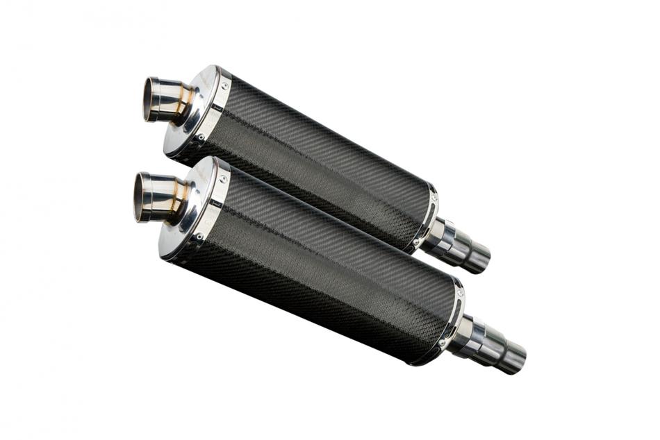 TRIUMPH SPEED TRIPLE 1050 05-10 350mm OVAL CARBON BSAU SILENCER EXHAUST KIT