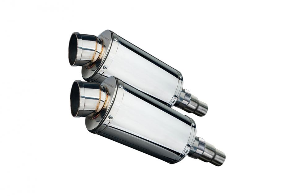 TRIUMPH SPEED TRIPLE 1050 05-10 225mm OVAL STAINLESS SILENCER EXHAUST KIT