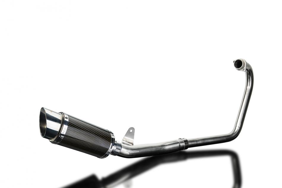 HONDA CBF250 2004-2012 FULL EXHAUST SYSTEM 200mm CARBON ROUND SILENCER