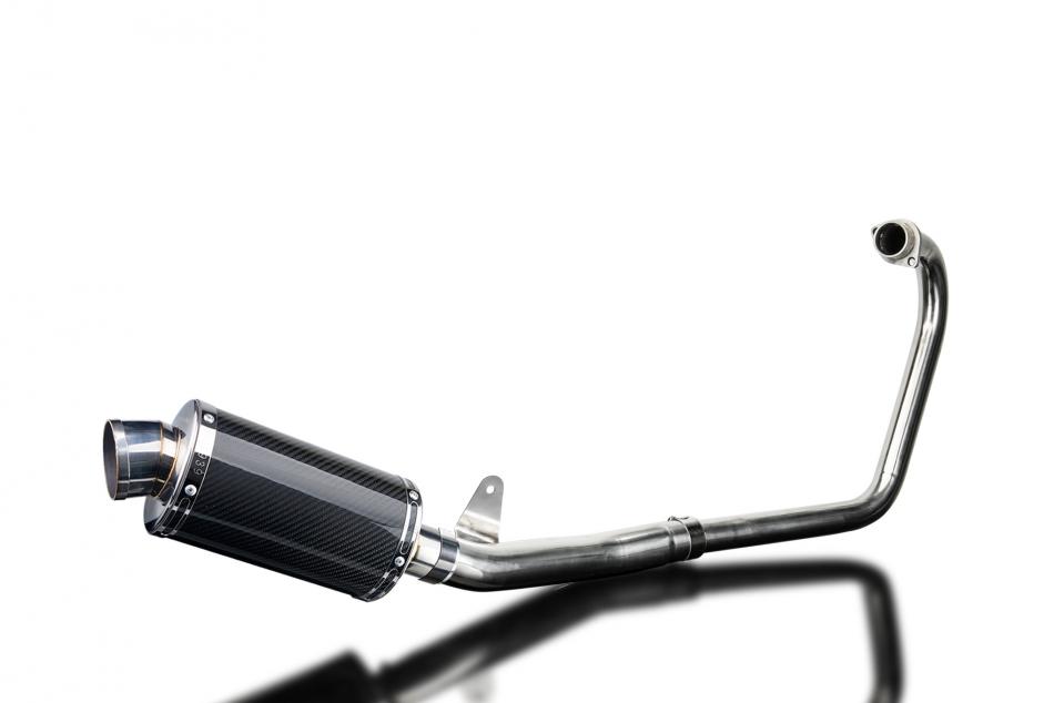 HONDA CBF250 2004-2012 FULL EXHAUST SYSTEM 225mm CARBON OVAL SILENCER