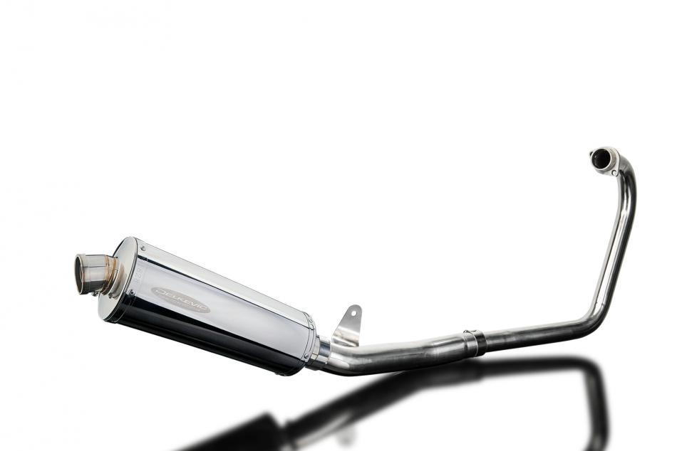 HONDA CBF250 2004-2012 FULL EXHAUST SYSTEM 350mm STAINLESS OVAL BSAU SILENCER