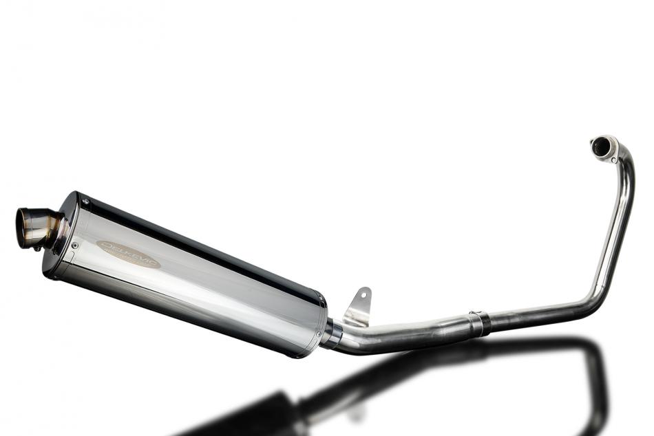 HONDA CBF250 2004-2012 FULL EXHAUST SYSTEM 450mm STAINLESS OVAL BSAU SILENCER