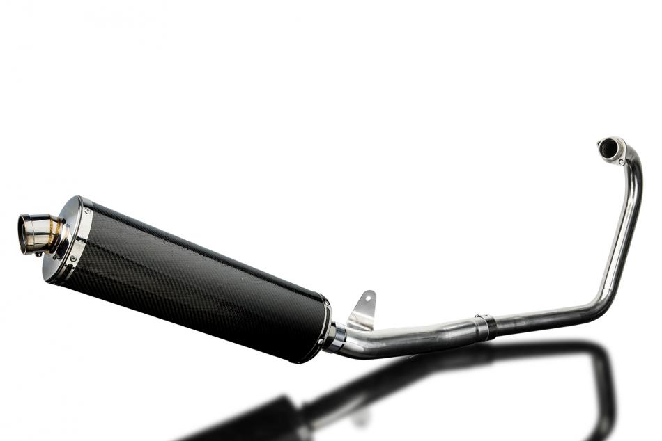 HONDA CBF250 2004-2012 FULL EXHAUST SYSTEM 450mm CARBON OVAL BSAU SILENCER