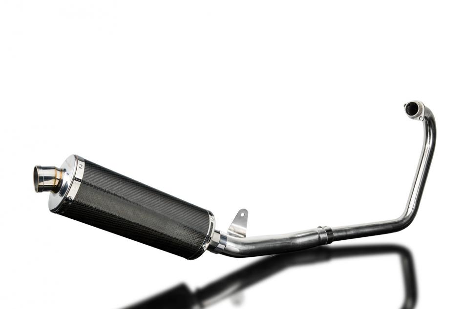 HONDA CBF250 2004-2012 FULL EXHAUST SYSTEM 350mm CARBON OVAL BSAU SILENCER