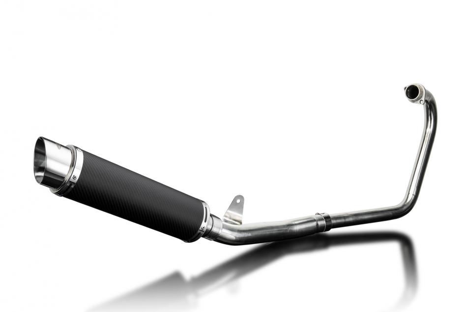 HONDA CBF250 2004-2012 FULL EXHAUST SYSTEM 350mm CARBON ROUND BSAU SILENCER