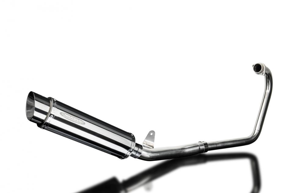 HONDA CBF250 2004-2012 FULL EXHAUST SYSTEM 350mm STAINLESS ROUND BSAU SILENCER