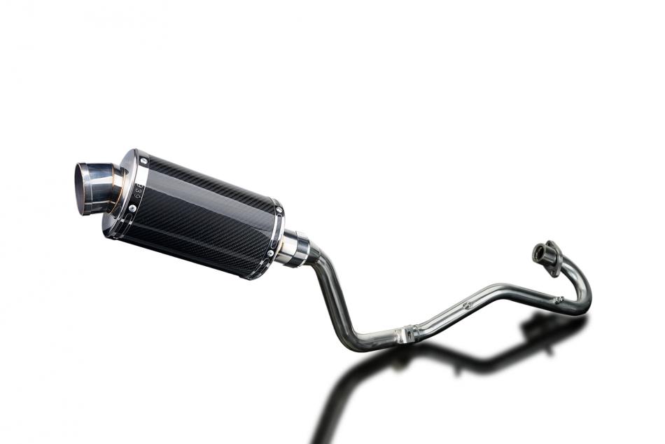 HONDA XR125L 2003-2010 FULL EXHAUST SYSTEM 225mm CARBON OVAL SILENCER