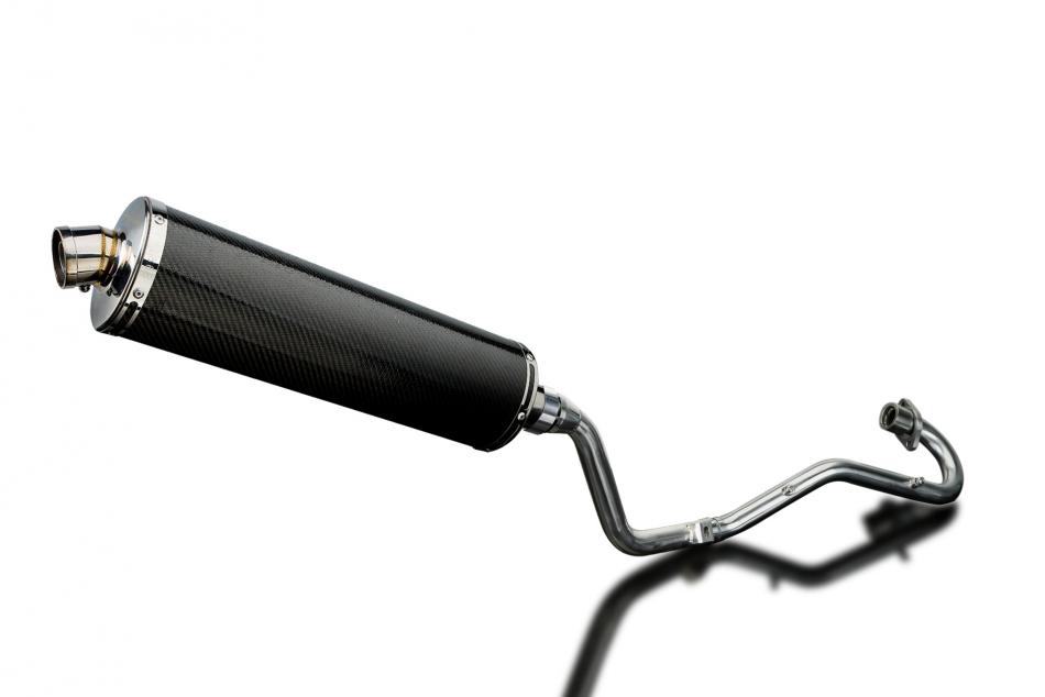 HONDA XR125L 2003-2010 FULL EXHAUST SYSTEM 450mm CARBON OVAL BSAU SILENCER