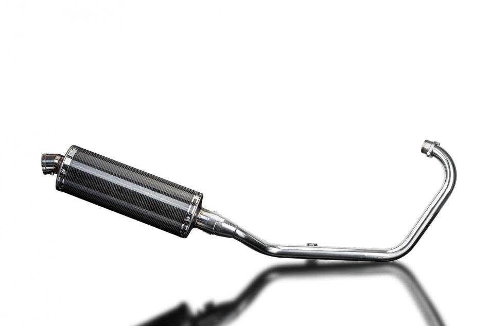 HONDA CB125F 2015-2018 FULL EXHAUST SYSTEM 350mm CARBON OVAL BSAU SILENCER