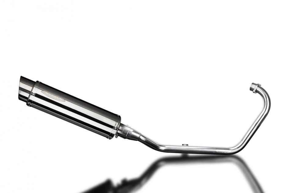 HONDA CB125F 2015-2018 FULL EXHAUST SYSTEM 350mm STAINLESS ROUND BSAU SILENCER