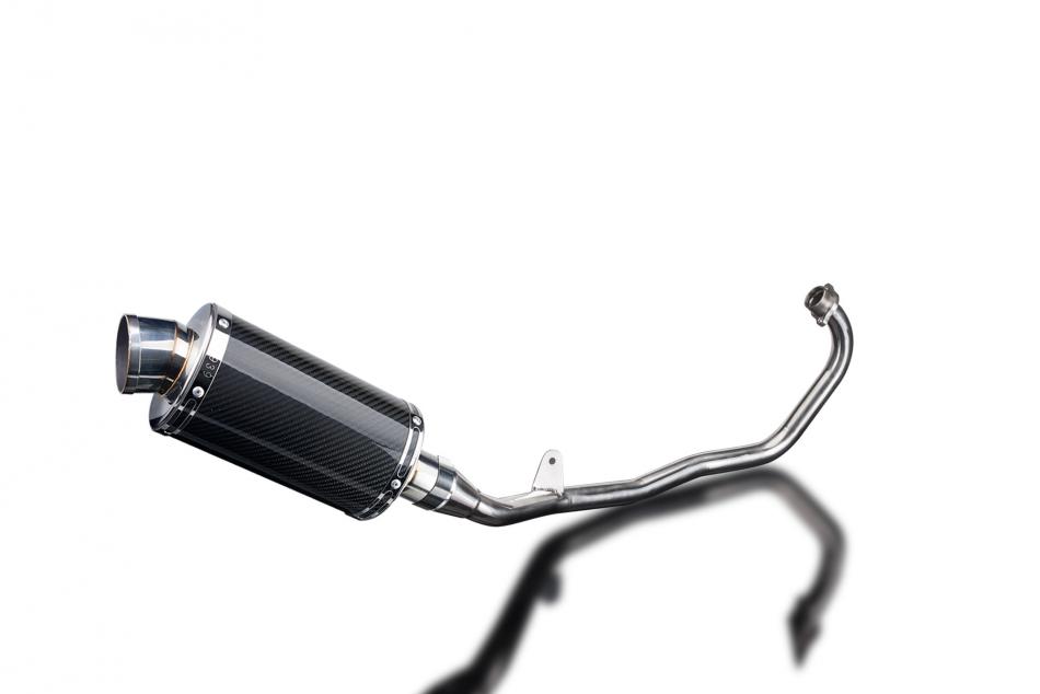 HONDA CBR125R 2011-2018 FULL EXHAUST SYSTEM 225mm CARBON OVAL SILENCER