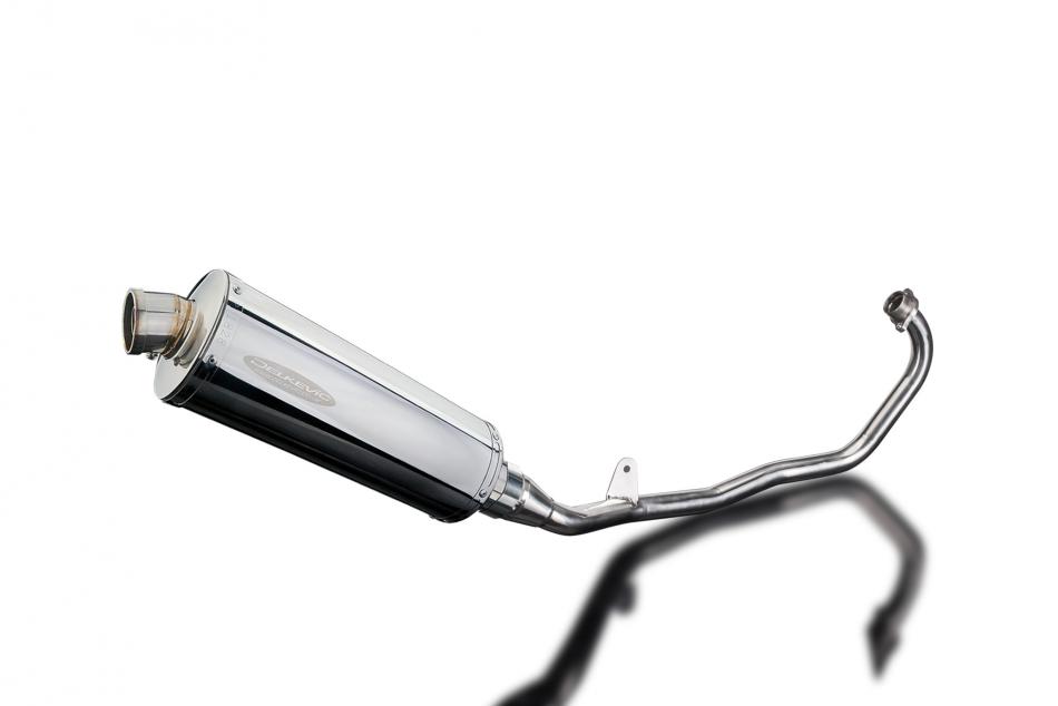 HONDA CBR125R 2011-2018 FULL EXHAUST SYSTEM 350mm STAINLESS OVAL BSAU SILENCER