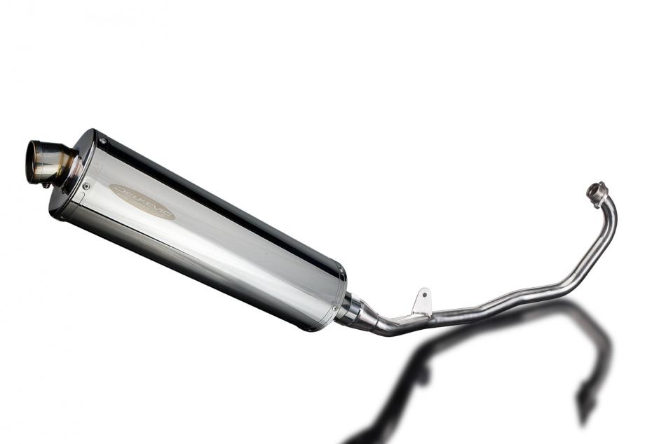 HONDA CBR125R 2011-2018 FULL EXHAUST SYSTEM 450mm STAINLESS OVAL BSAU SILENCER