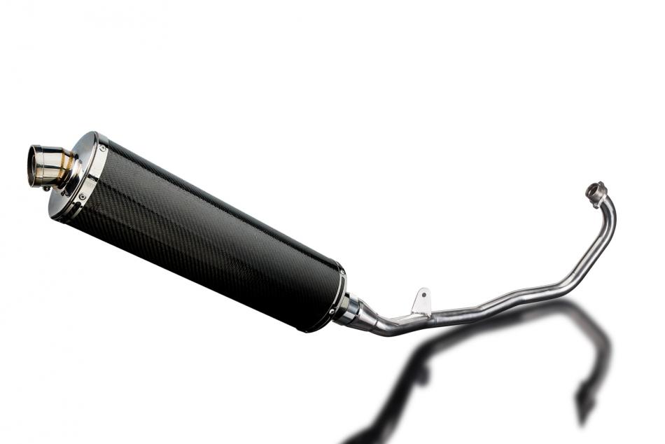 HONDA CBR125R 2011-2018 FULL EXHAUST SYSTEM 450mm CARBON OVAL BSAU SILENCER