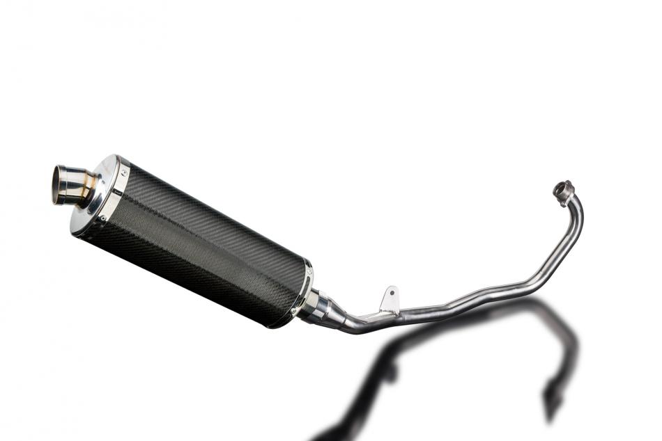 HONDA CBR125R 2011-2018 FULL EXHAUST SYSTEM 350mm CARBON OVAL BSAU SILENCER