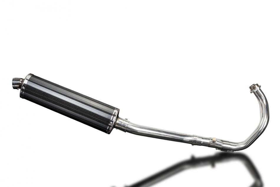 TRACER 700 2016-2019 / FJ-07 2017 / OVAL 450mm (18 inch) CARBON FIBRE SILENCER 2-1 COMPLETE SYSTEM