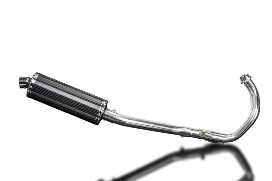 TRACER 700 2016-2019 / FJ-07 2017 / OVAL 350mm (14 inch) CARBON FIBRE SILENCER 2-1 COMPLETE SYSTEM
