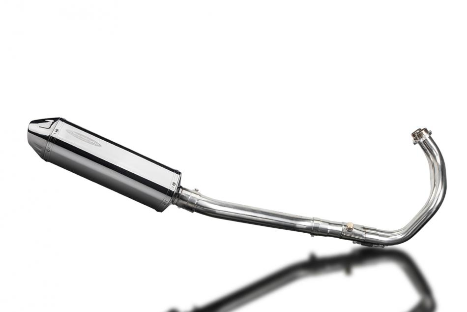 TRACER 700 2016-2019 / FJ-07 2017 / TRI-OVAL 320mm (13 inch) R/H SILENCER 2-1 COMPLETE SYSTEM 304 ST