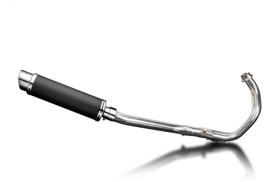 YAMAHA TRACER 700 2016-2020 FULL EXHAUST SYSTEM 350mm CARBON ROUND SILENCER