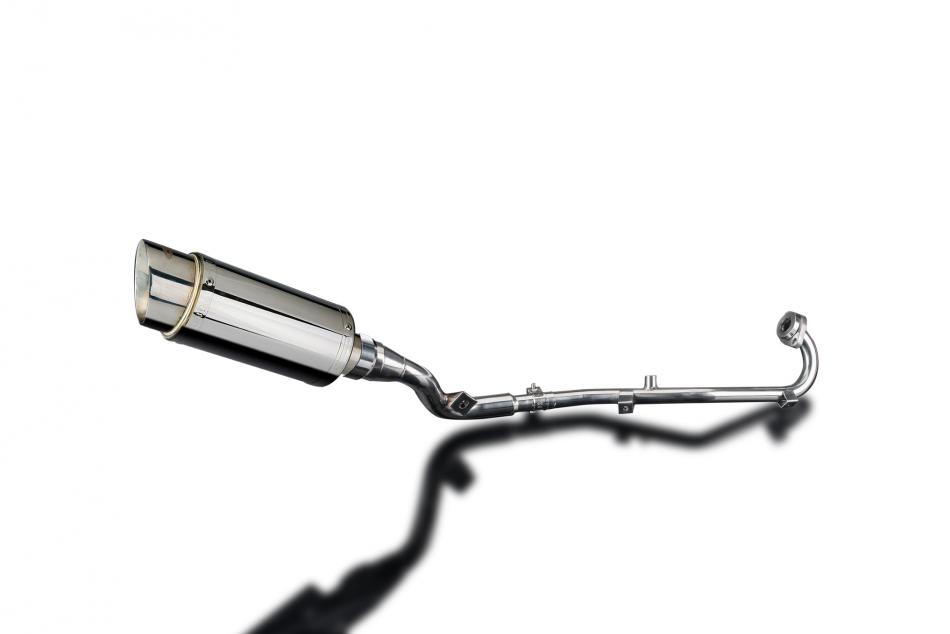 SUZUKI DR125SM 2009-14 FULL EXHAUST SYSTEM 200mm STAINLESS ROUND SILENCER