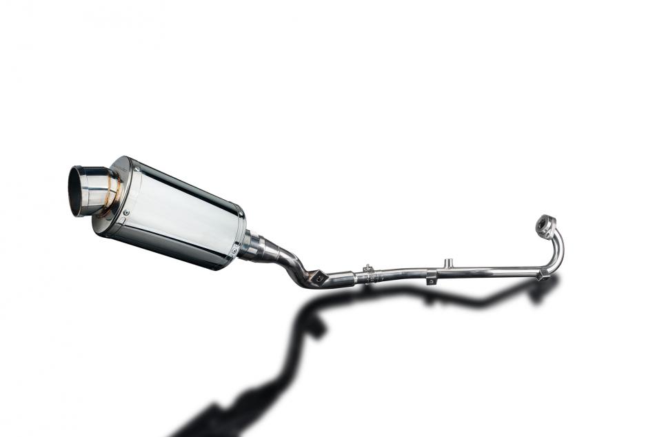 SUZUKI DR125SM 2009-14 FULL EXHAUST SYSTEM 225mm STAINLESS OVAL SILENCER
