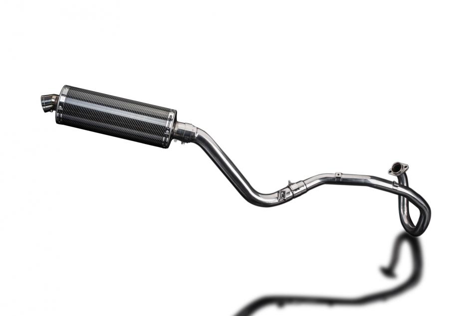 SUZUKI DR650SE 1996-2019 FULL EXHAUST SYSTEM 350mm CARBON OVAL BSAU SILENCER
