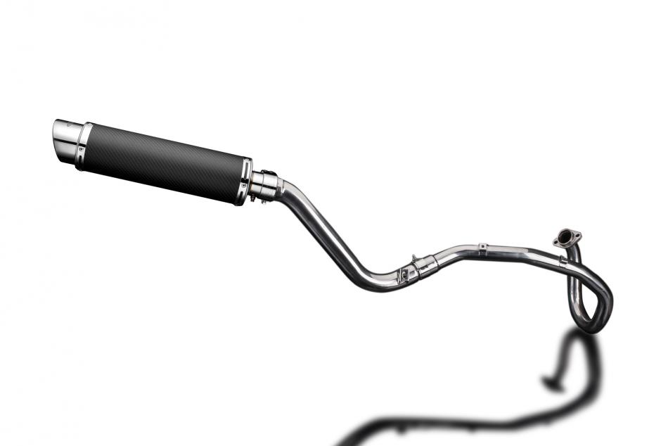 SUZUKI DR650SE 1996-2023 FULL EXHAUST SYSTEM 350mm CARBON ROUND BSAU SILENCER