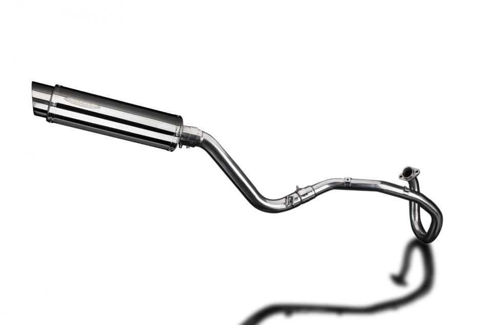 SUZUKI DR650SE 1996-2019 FULL EXHAUST SYSTEM 350mm STAINLESS ROUND BSAU SILENCER