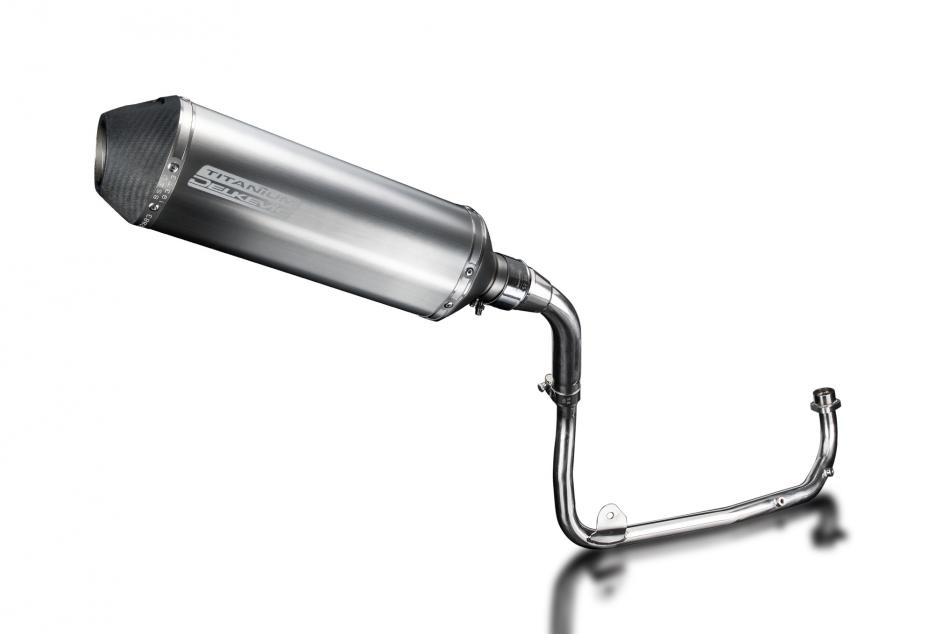 Honda MSX125 Grom 13-15 Tail Tidy Full Exhaust 343mm X-Oval Titanium Silencer