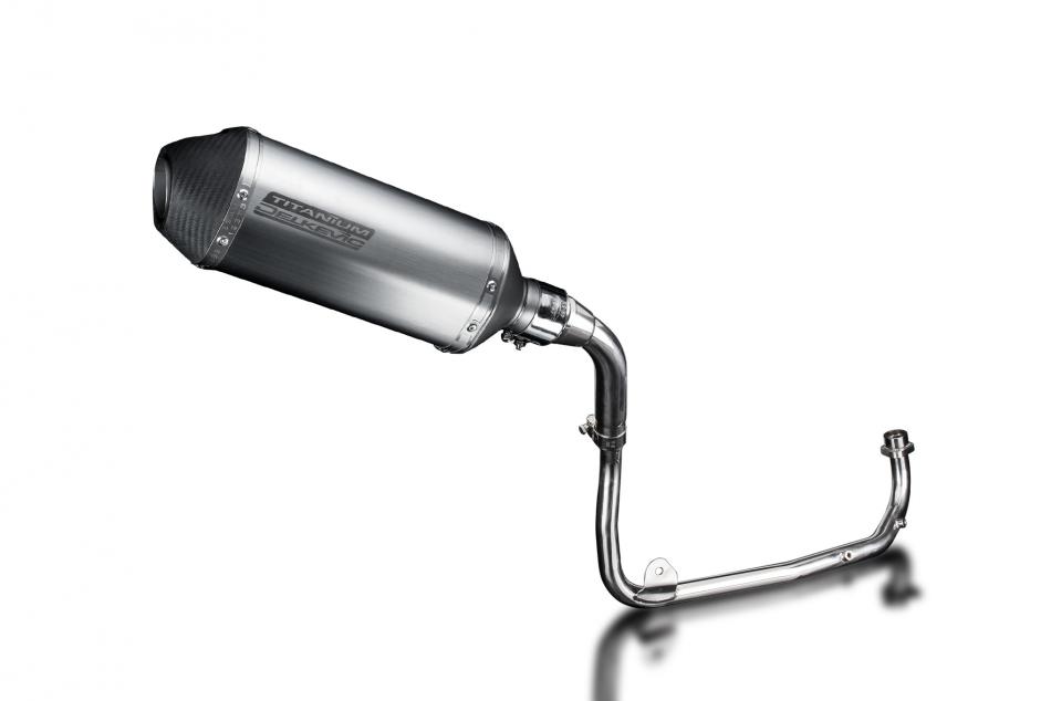 Honda MSX125 Grom 13-15 Tail Tidy Full Exhaust 260mm X-Oval Titanium Silencer