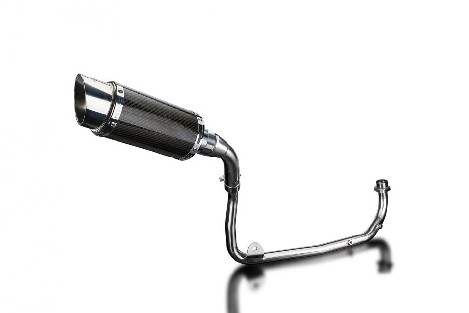 HONDA MSX125 GROM 13-15 MUDGUARD FULL EXHAUST SYSTEM 200mm CARBON ROUND