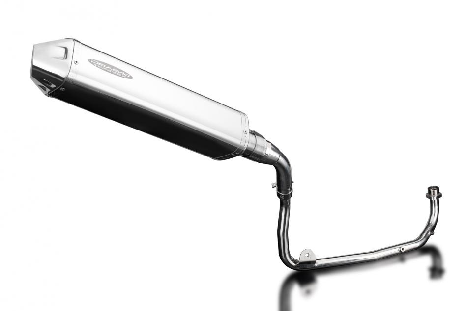 Honda MSX125 Grom 13-15 Mud Guard Full Exhaust 420mm Tri-Oval Stainless Silencer