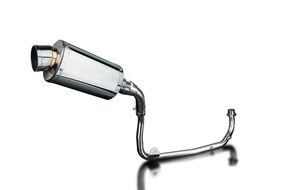 HONDA MSX125 GROM 13-15 MUDGUARD FULL EXHAUST SYSTEM 225mm STAINLESS OVAL