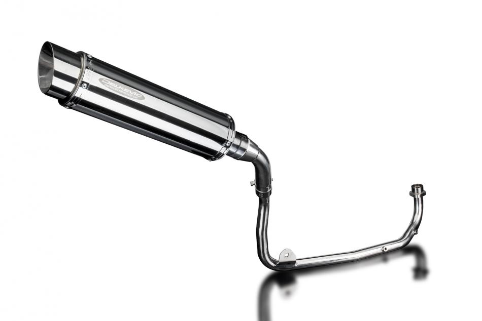 HONDA MSX125 GROM 13-15 MUDGUARD FULL EXHAUST SYSTEM 350mm STAINLESS ROUND