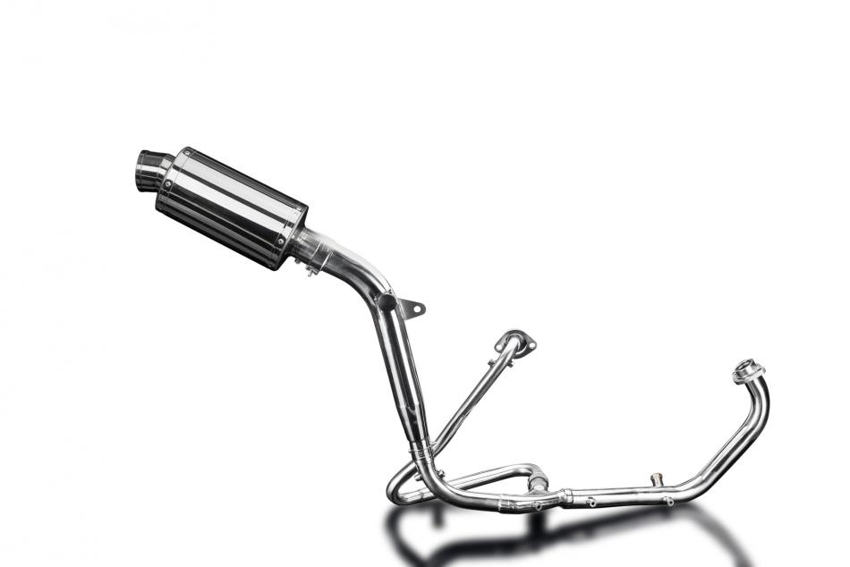 HONDA XL125V VARADERO FULL EXHAUST SYSTEM 225mm STAINLESS OVAL SILENCER