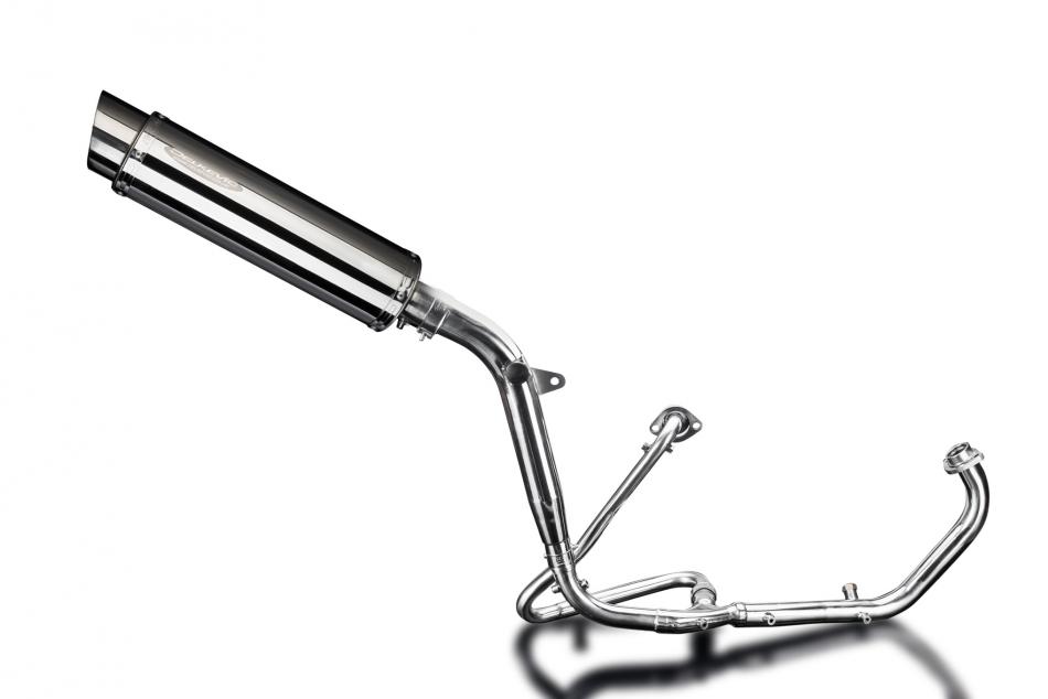 HONDA XL125V VARADERO FULL EXHAUST SYSTEM 350mm STAINLESS ROUND BSAU SILENCER