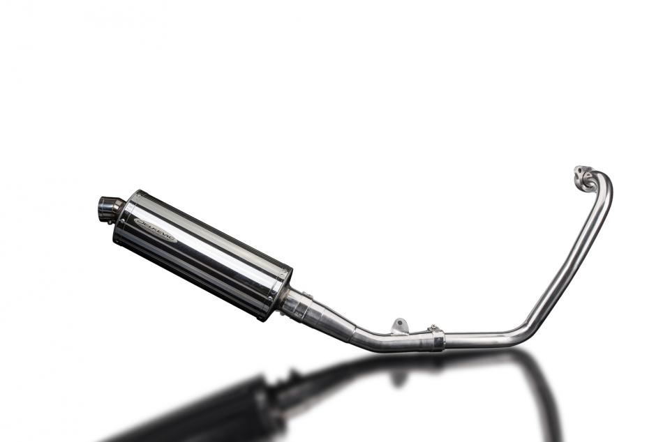YAMAHA MT125 2014-2019 FULL EXHAUST SYSTEM 350mm STAINLESS OVAL BSAU SILENCER