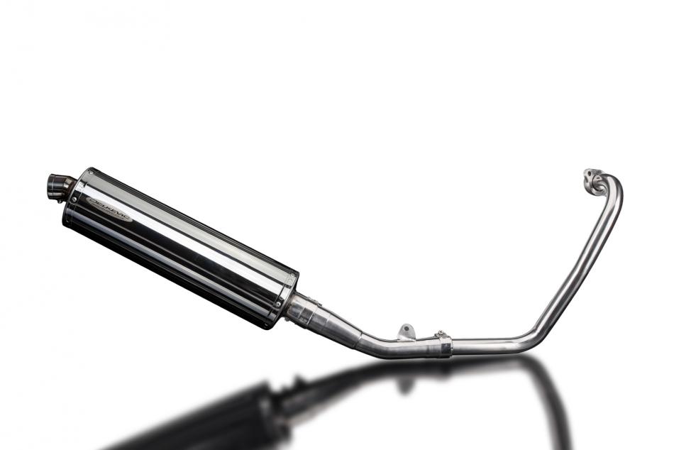 YAMAHA MT125 2014-2019 FULL EXHAUST SYSTEM 450mm STAINLESS OVAL BSAU SILENCER