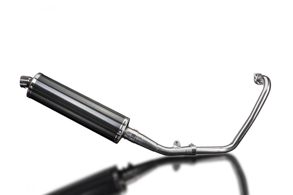 YAMAHA MT125 2014-2019 FULL EXHAUST SYSTEM 450mm CARBON OVAL BSAU SILENCER