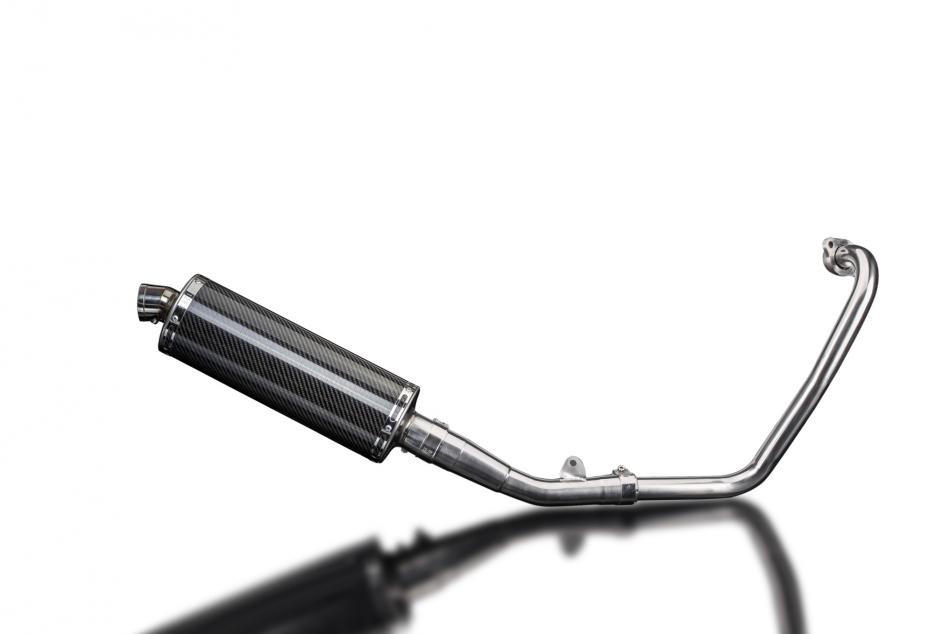 YAMAHA MT125 2014-2019 FULL EXHAUST SYSTEM 350mm CARBON OVAL BSAU SILENCER