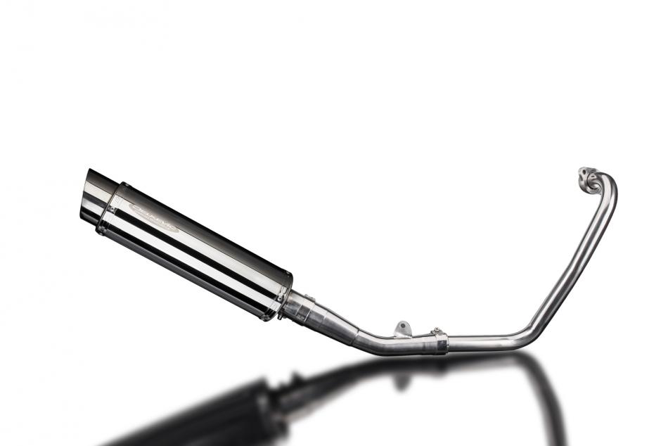 YAMAHA MT125 2014-2019 FULL EXHAUST SYSTEM 350mm STAINLESS ROUND BSAU SILENCER