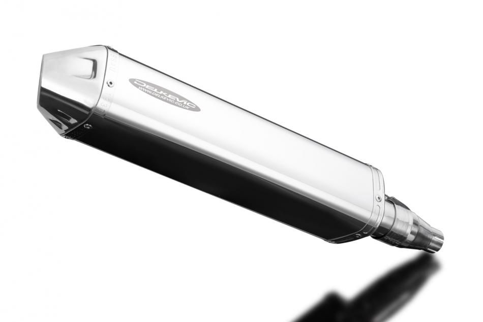 Derbi Senda Terra Adventure 125 08-17 420mm Tri-Oval Stainless Exhaust Silencer