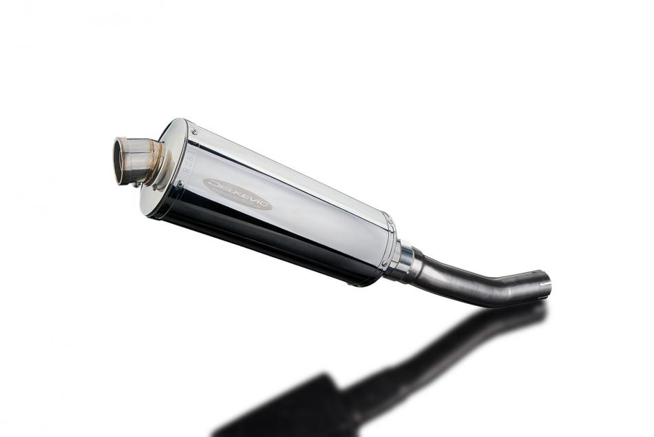 KAWASAKI KLR650A 1987-2007 350mm OVAL STAINLESS BSAU SILENCER EXHAUST KIT