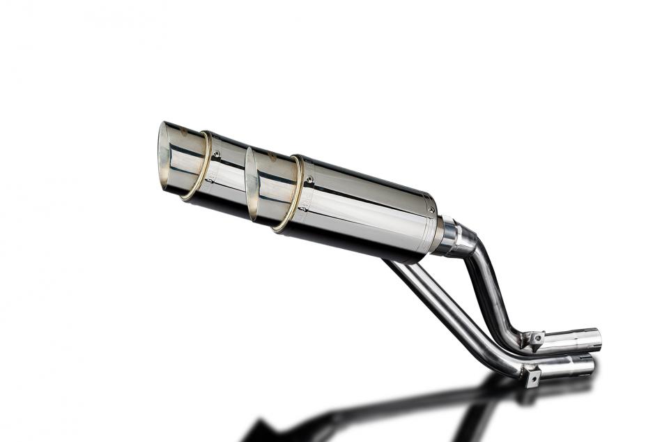 HONDA NX650 DOMINATOR 1995-2002 200mm ROUND STAINLESS SILENCER EXHAUST KIT