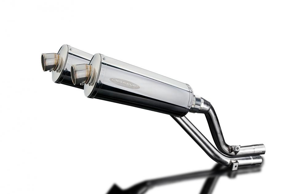 HONDA NX650 DOMINATOR 1995-2002 350mm OVAL STAINLESS BSAU SILENCER EXHAUST KIT