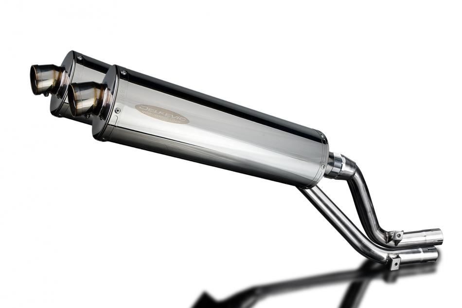 HONDA NX650 DOMINATOR 1995-2002 450mm OVAL STAINLESS BSAU SILENCER EXHAUST KIT