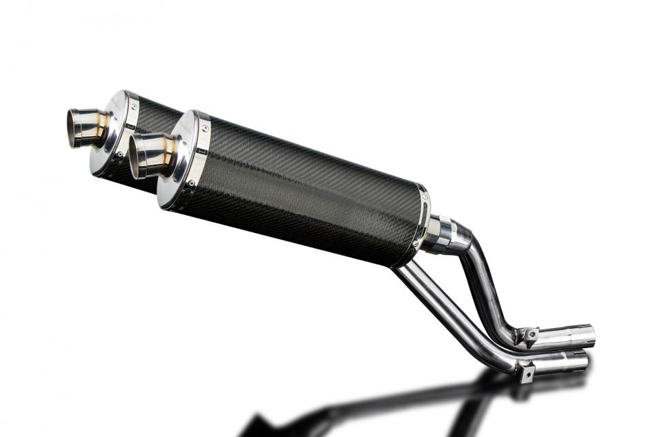 HONDA NX650 DOMINATOR 1995-2002 350mm OVAL CARBON BSAU SILENCER EXHAUST KIT