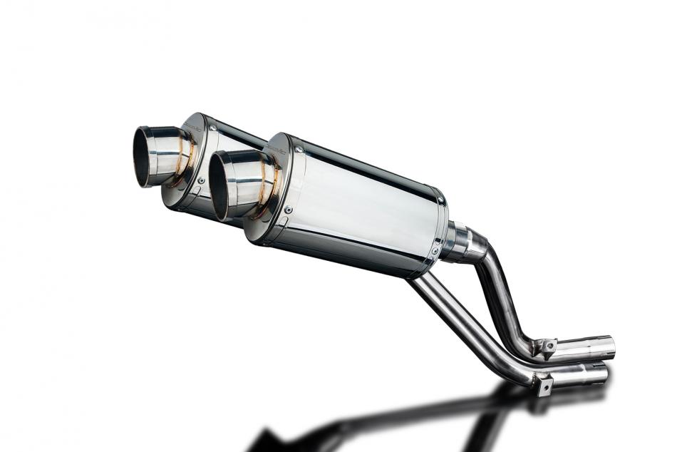 HONDA NX650 DOMINATOR 1995-2002 225mm OVAL STAINLESS SILENCER EXHAUST KIT