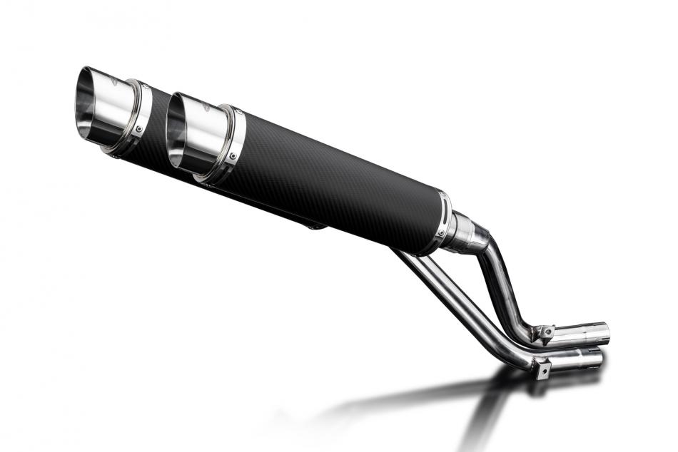 HONDA NX650 DOMINATOR 1995-2002 350mm CARBON ROUND BSAU SILENCER EXHAUST KIT